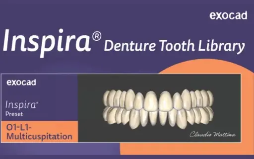 [AOMIDT-P] exocad DentalCAD Inspira Denture Tooth Library - Perpetual